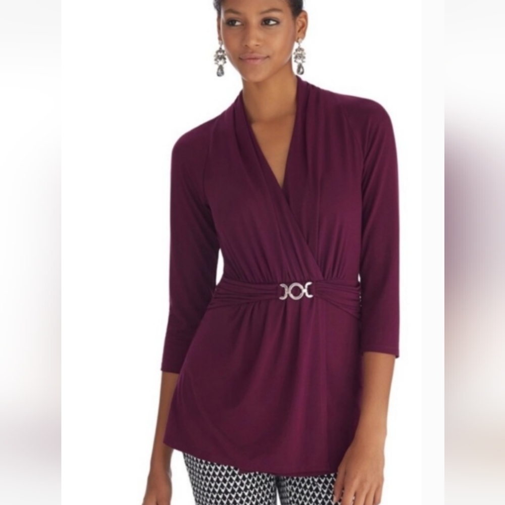 "3 Quarter Hardwear Surplice" top